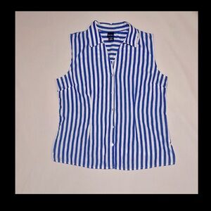 Vintage 90’s Basic Editions Button Down Sleeveless Shirt; Italian Summer